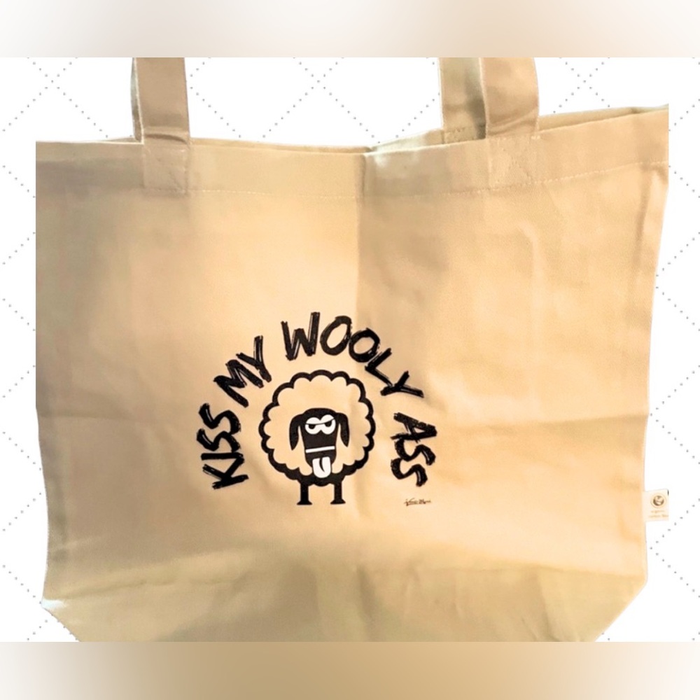 Canvas Tote, Lamb Graphic. Quality eco safe material. 1 left! Handmade.